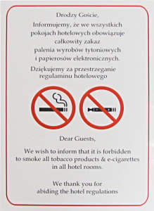 ZAKAZ PALENIA - informator naklejka 50 szt.